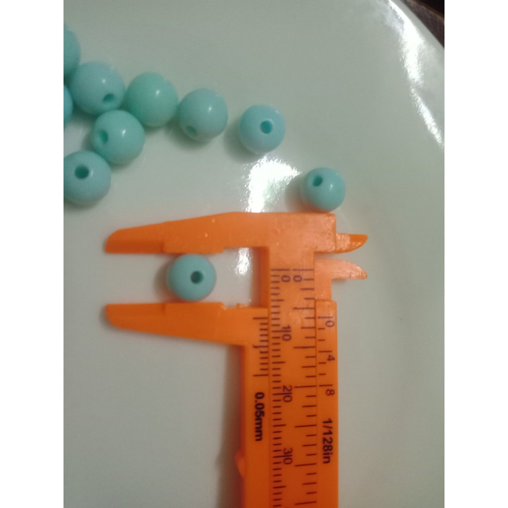 10gam hạt nhựa xanh dương bóng đẹp size 8mm