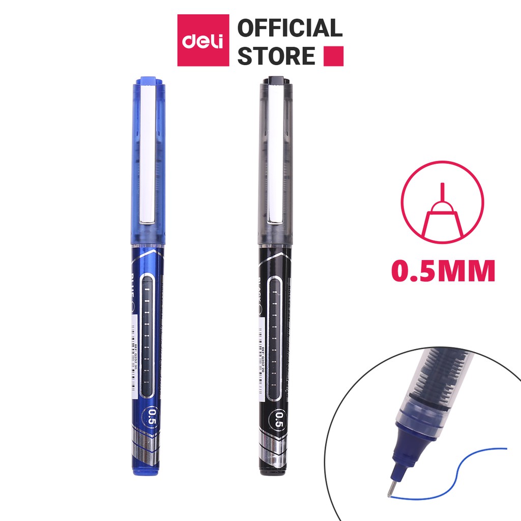 Bút Bi Nước Khô Nhanh Deli Ngòi 0.5mm - Viết Trơn Tru, Ra Mực Đều - Phù Hợp Ghi Chép Văn Phòng, Ký Tên EQ20220 / EQ20230