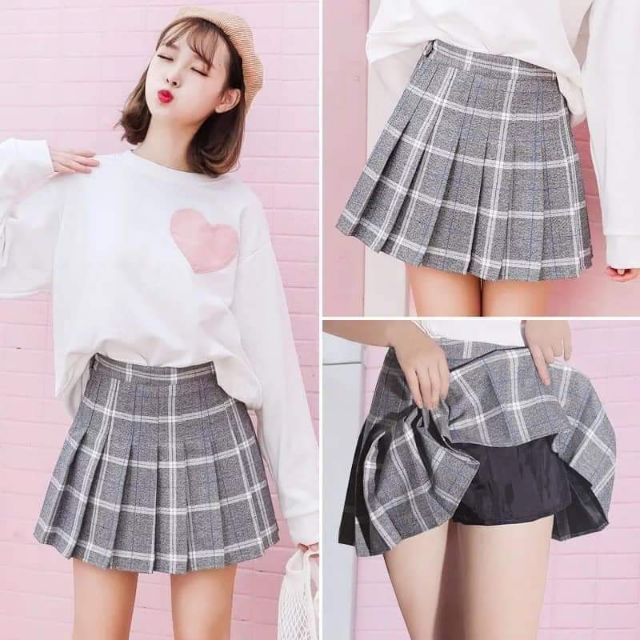 Chân váy xếp li kẻ QCl1 | BigBuy360 - bigbuy360.vn