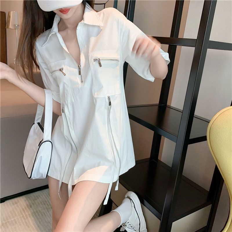 Áo Sơ Mi Nữ Tay Ngắn Phong Cách Hong Kong Cổ Điển Hàng Mới Thời Trang Mùa Hè