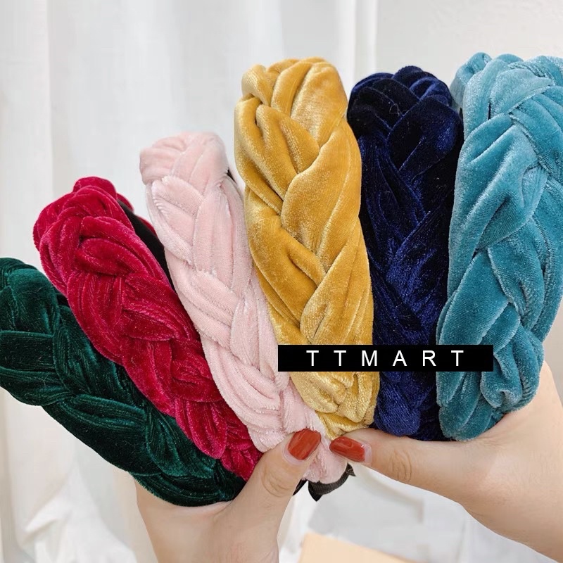 Băng đô áo dài - cài tóc - bờm tóc bằng nhung phối đồ tết