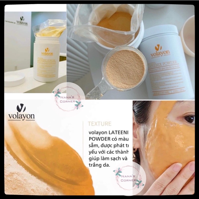 Mặt Nạ Làm Trắng Da Volayon Lateenix Powder