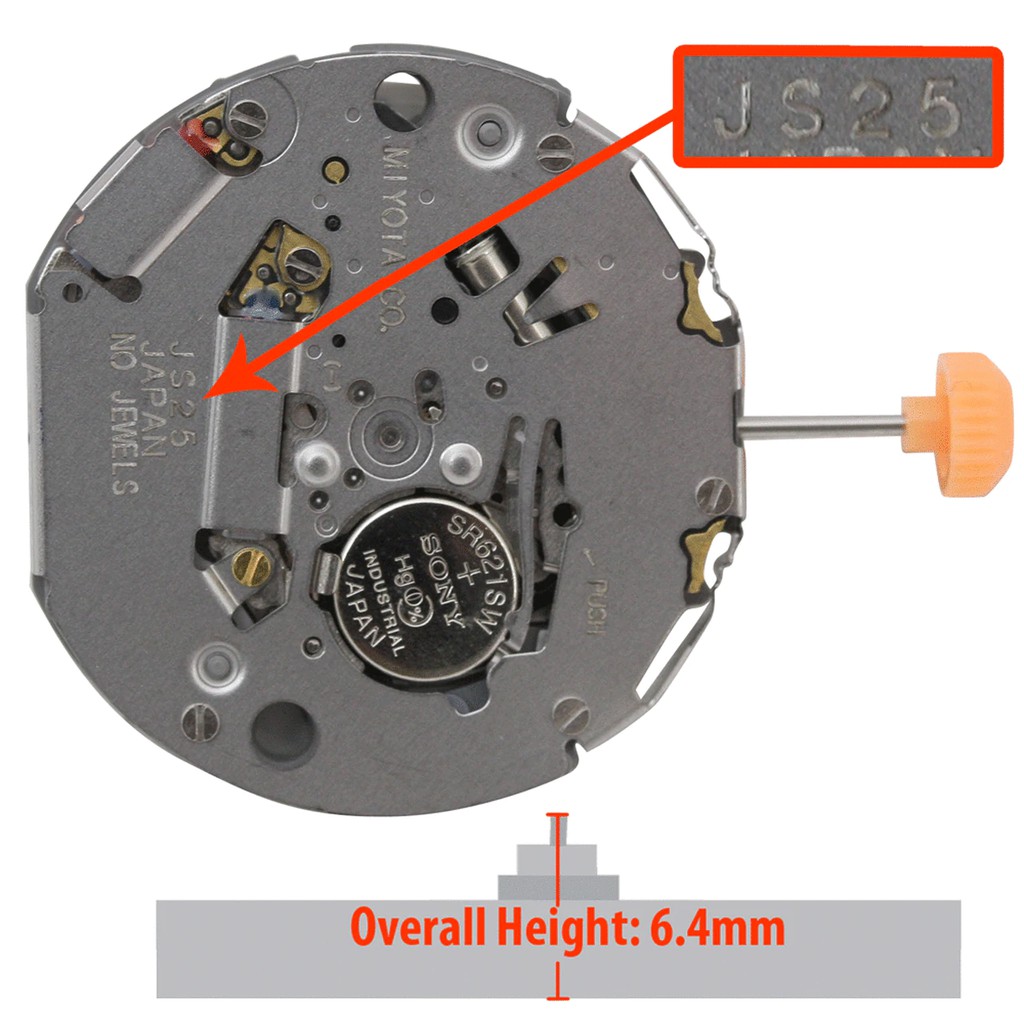 Máy đồng hồ miyota JS10, JS15, JS25, JS26 6 kim các loại