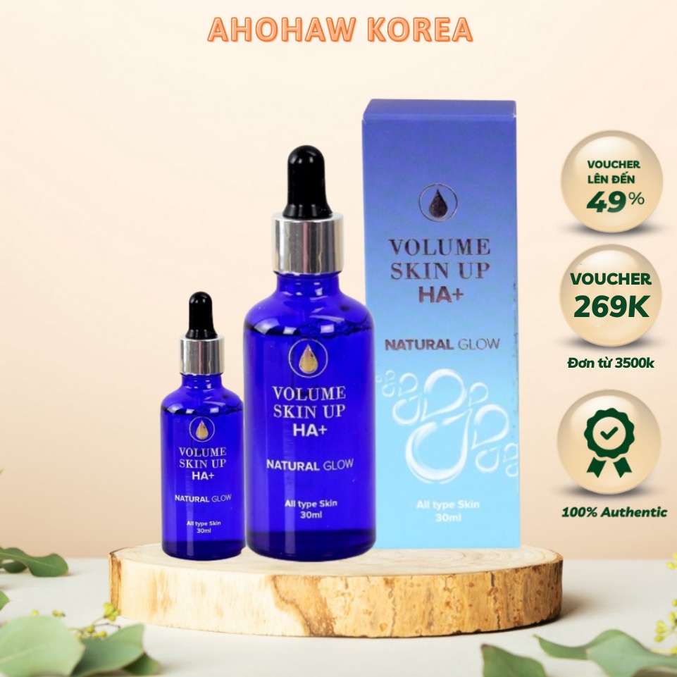 Serum HA  Siêu Cấp Ẩm  Genie Natural Glow Volume Skin Up HA+ Phục Hồi Da Khi Dùng Sản Phẩm Treatment