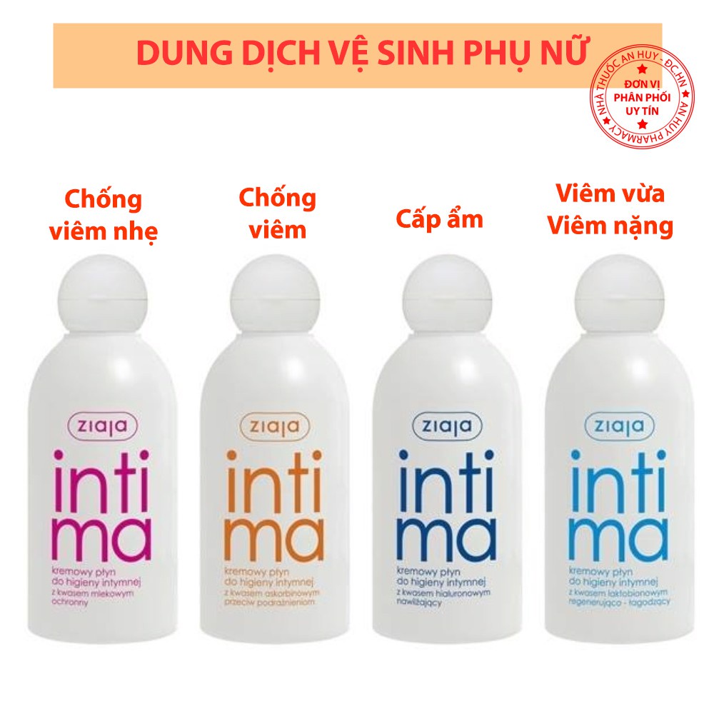 DUNG DỊCH VỆ SINH PHỤ NỮ INTIMA ZIAJA 200ML - Ba Lan Đủ Size