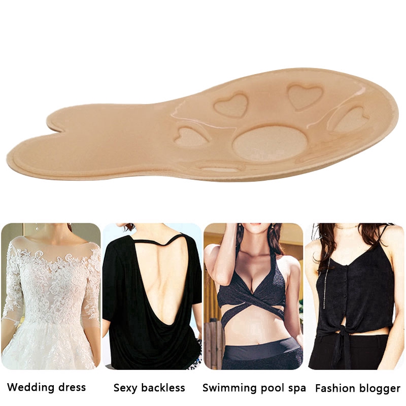 Cặp miếng dán nâng ngực vô hình bằng silicone tự dính tái sử dụng tiện lợi