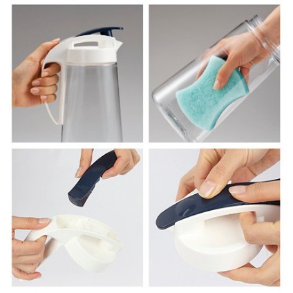[Có Video] Bình nước nhựa Tritan Lock&amp;Lock Bisfree One Touch dung tích 1.6L/2L ABF631 ABF632