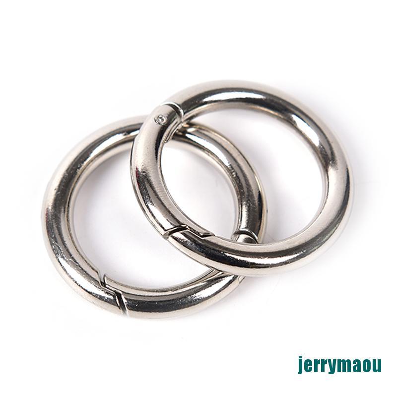 Set 5 Móc Khóa Tròn Bằng Kim Loại 35mm