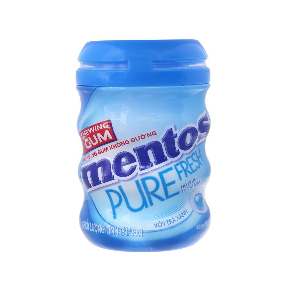 Singum Mentos Pure Fresh Hương Bạc Hà Trà Xanh Không Đường  61.25g