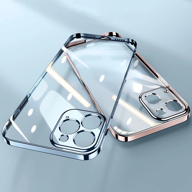 Ốp điện thoại silicon TPU mạ mềm mặt nhám sang trọng chống sốc cho compatible for iPhone 13 Pro Max 12 Pro Max 11 Pro Max Mini 78Plus