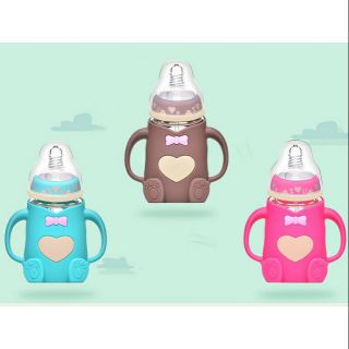 Bình sữa gấu siêu cute 240ml, cho bé 0-12 tháng