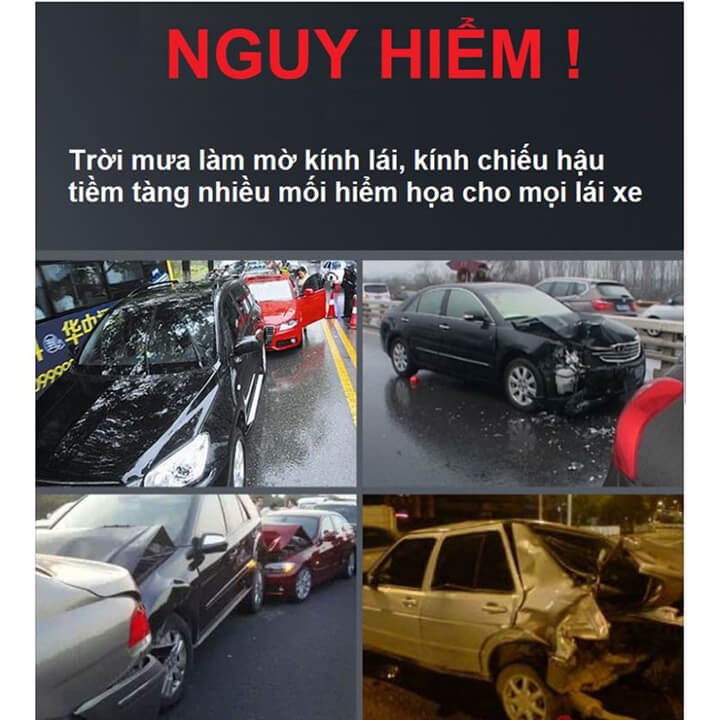Chai phủ nano chống nước kính ô tô, Chống mưa bề mặt kính xe hơi, xe máy, kính cận, kính mũ bảo hiểm - 100 ml