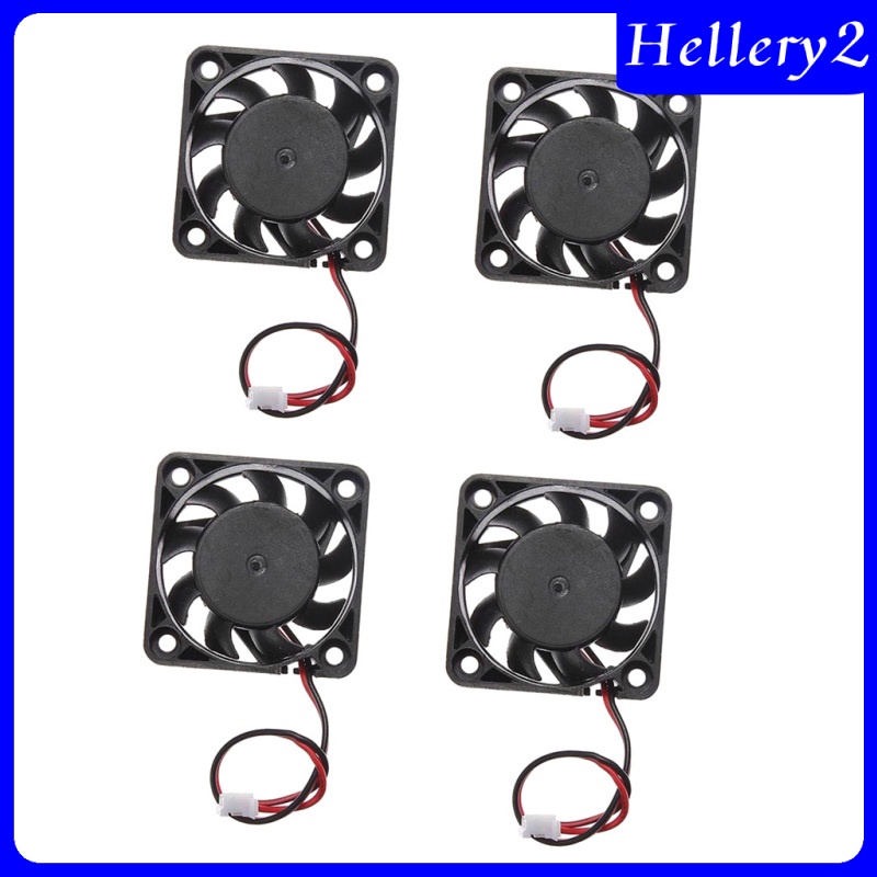 [HELLERY2] 4pieces 12V 2Pin 40mm Mini 4cm Fan Silent Computer Cooler Cooling Fan PC