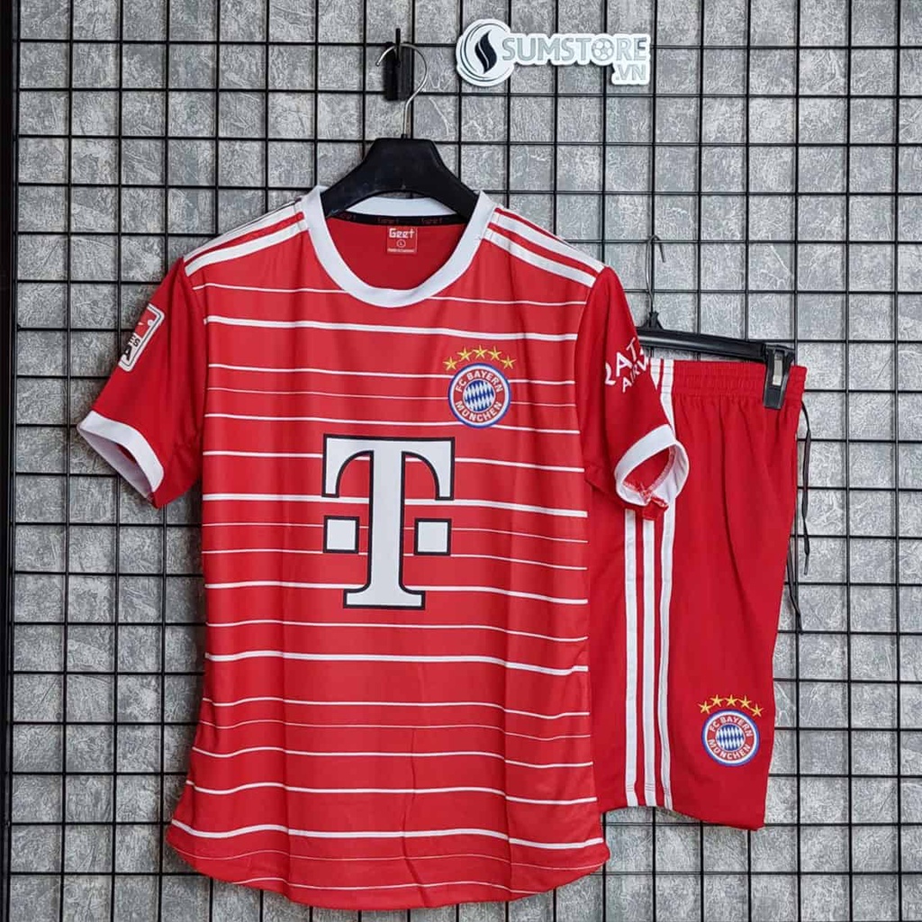Áo Đá Bóng CLB Bayern Munich Sọc – Bộ Đồ Đá Banh Thun Mè - Áo Bóng Đá Mới Nhất