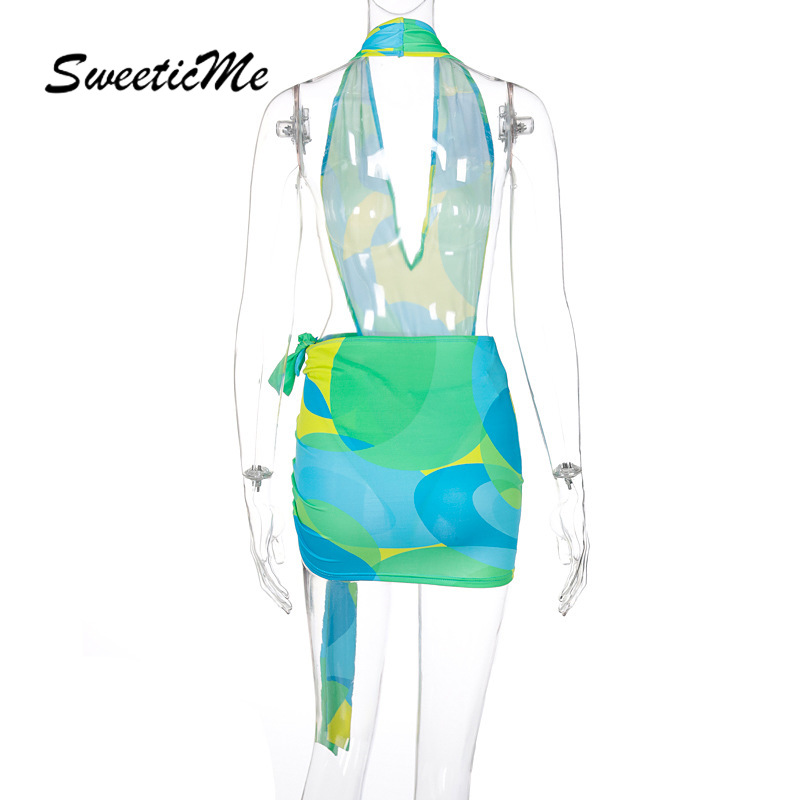 Bộ Đồ Thời Trang 2021 Áo Kiểu Hở Lưng + Chân Váy Lưng Cao Quyến Rũ Cho Nữ | BigBuy360 - bigbuy360.vn