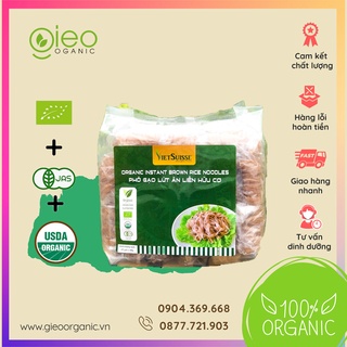 Phở Gạo Ăn Liền Hữu Cơ Vietsuisse (60g x 15 gói/túi)- Phở gạo lứt ăn liền hữu cơ Vietsuisse (60g x 15 gói/túi)
