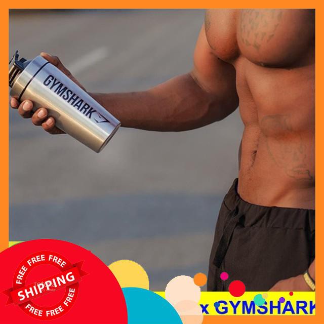 Bình Lắc Shaker - Bình Nước Inox Gym Shark