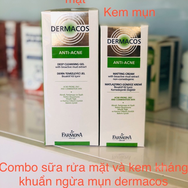 Combo Sữa Rửa Mặt Và Kem Dưỡng Dermacos Cho Da Dầu Mụn