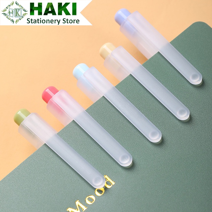 Bút bi bấm mực gel màu đen HAKI ngòi 0.5mm dụng cụ văn phòng phẩm B59