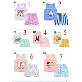Bộ sát nách thun cotton xuất Hàn