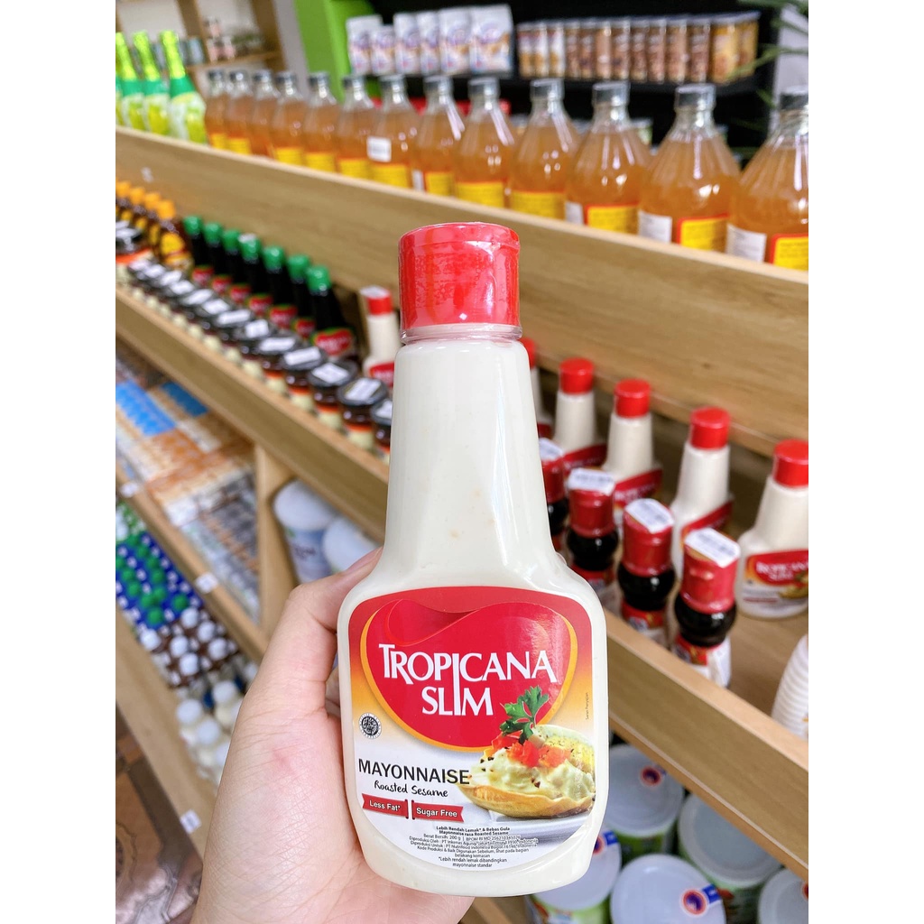 Sốt Mayonnaise Mè Rang Tropicana Slim Không Đường, Ít Béo Dành Cho Ăn Kiêng Healthy, Tiểu Đường, Eat Clean DATE 08/2023