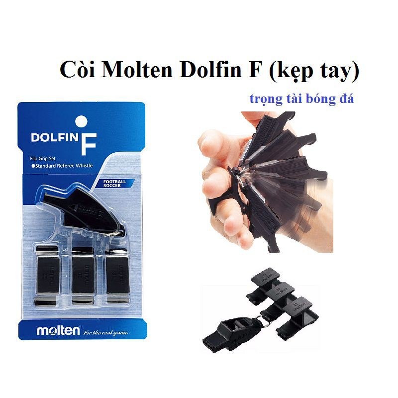 [CHÍNH HÃNG] Còi trọng tài Molten DOLFIN F kẹp tay