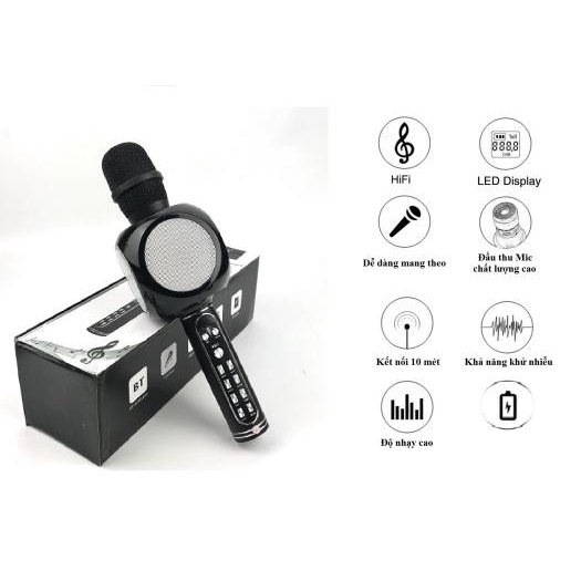 Micro karaoke bluetooth YS 90 cao cấp, Micro không dây tích hợp loa bass, tres - Bảo hành 6 tháng