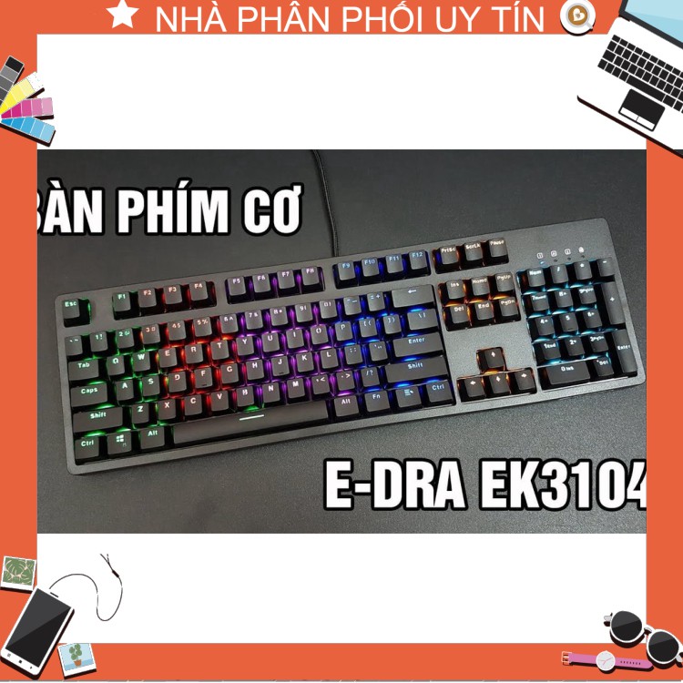 Bàn phím cơ E-Dra EK3104, bàn phím gaming cao cấp | WebRaoVat - webraovat.net.vn