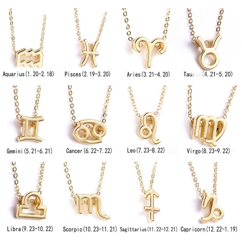 Vòng cổ choker SUAKE hình 12 chòm sao thời trang 2022 cho nữ