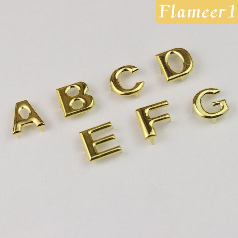[Flameameer1] 26 Đinh Tán Chữ Cái A - Z Trang Trí Túi Xách / Giày Da