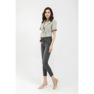 Quần jeans đen thiết kế Elise