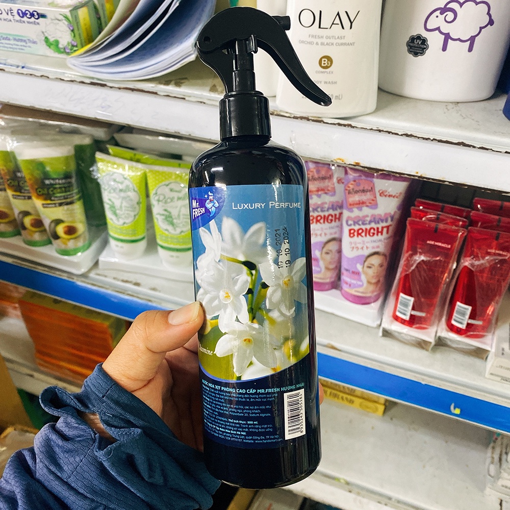 Combo 2 Chai x 500ml Xịt phòng cao cấp Mr Fresh Hàn Quốc - Hương Nhài, Cà phê, Quế, Xả (Date mới 36 tháng)
