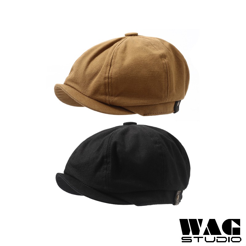 Mũ WAG | Unisex Newsboy Cap Mũ trơn Mũ phẳng Xương cá Gatsby Bảng điều khiển Mũ Peaky Blinders Baker