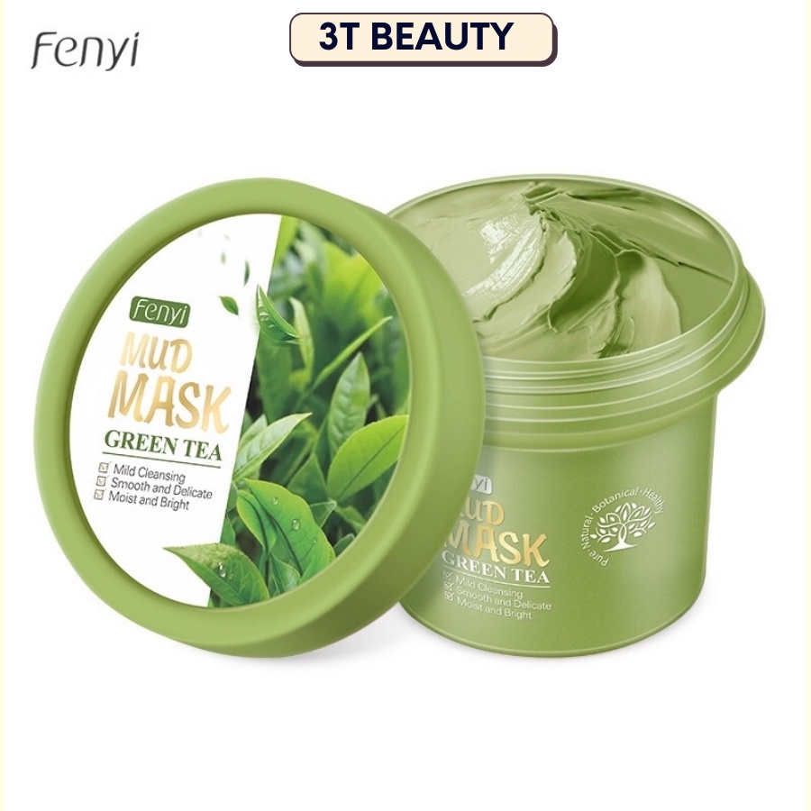 Mặt nạ bùn đất sét Trà xanh làm sạch da giảm mụn nhờn trắng da Fenyi