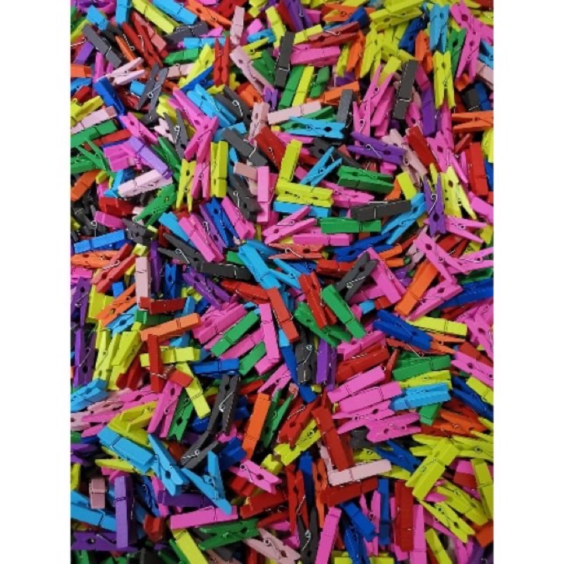 50 kẹp gỗ treo ảnh,trang trí loại dài 3,5cm