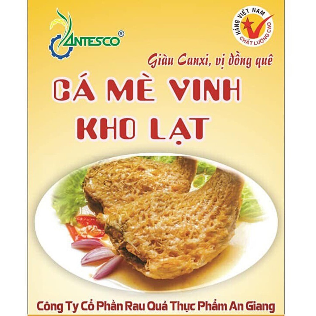 [DATE 17/01/24]Cá Mè Vinh Kho Lạt ANTESCO đặc sản An Giang hộp 210g