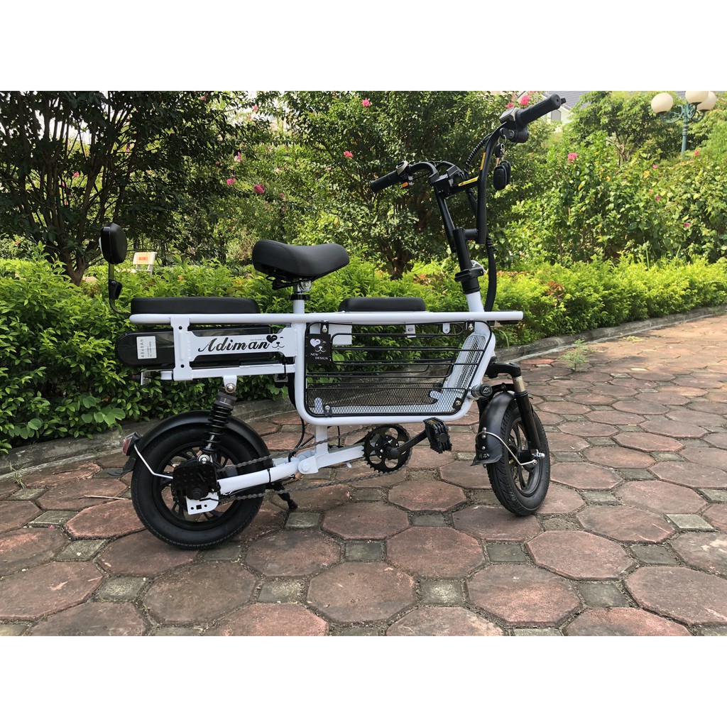 Xe đạp điện, xe đạp điện mini dành cho nam nữ, chắc chắn, bền đẹp không gỉ, pin khỏe 15A, mã HP XD 06