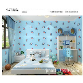 DECAL 1M PVC giấy dán tường khổ 45cm (có sẵn keo dán) – MON XANH MINI DT038