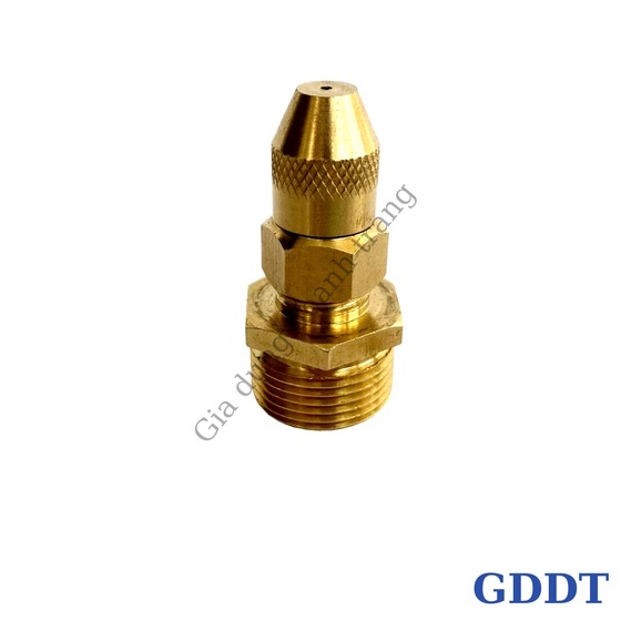 Đầu béc tưới cây, Béc tưới đồng phun sương chân ren 21mm có chỉnh tia