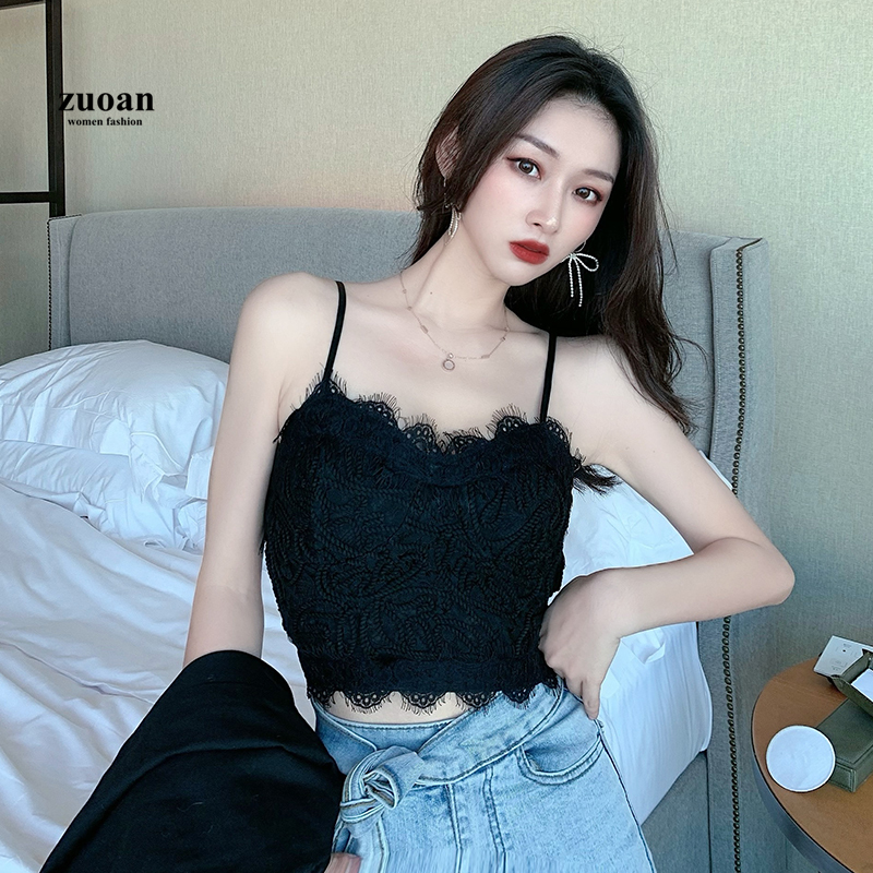 SUXI Áo Hai Dây Phối Ren Gợi Cảm Cho Nữ