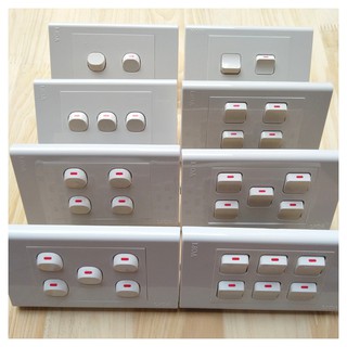 Bộ Công tắc LiOA - Loại 1 - 6 Công tắc hạt tròn Dòng SE18