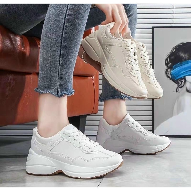 Giày thể thao nữ kiểu dáng cá tính, Giày sneaker nữ dễ phối đồ đi êm chân msp 195