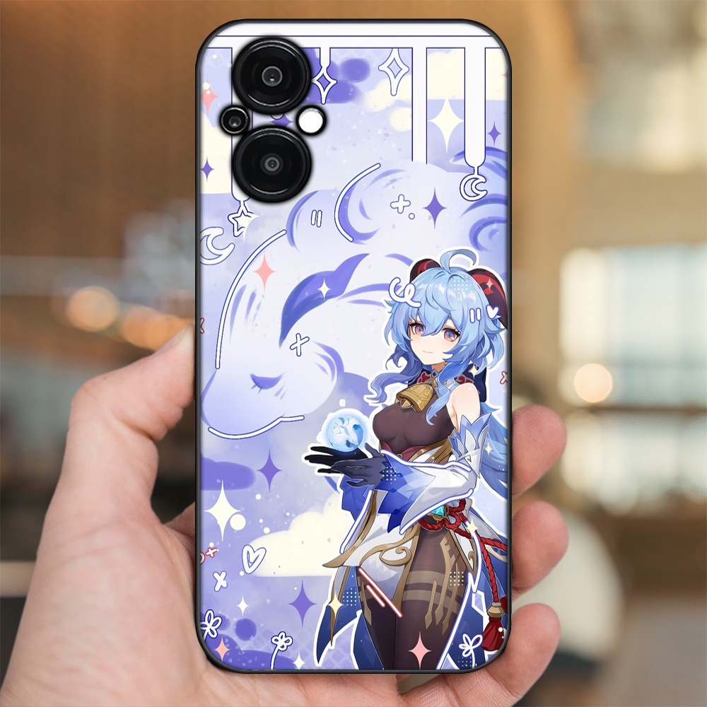 Ốp lưng Oppo Reno 8Z 5G viền đen in hình Ganyu Genshin Impact