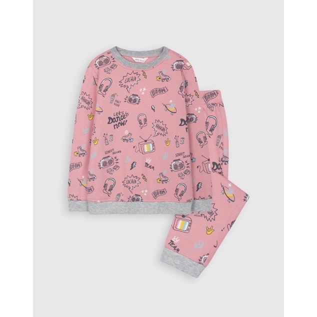 Bộ quần áo nỉ dài tay bé gái Canifa cho bé từ 2-5 tuổi