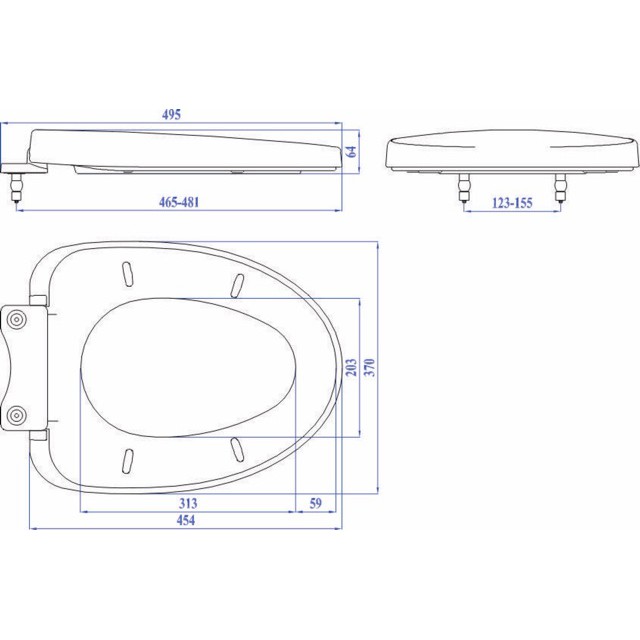 Nắp bàn cầu đóng êm HA10, phù hợp cho TOTO, INAX, CAESAR, VIGLACERA