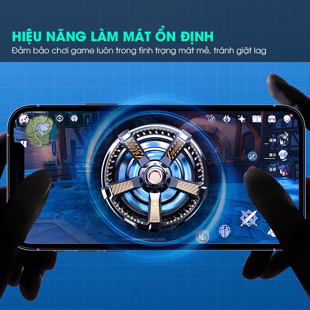 Quạt tản nhiệt điện thoại sò lạnh MEMO CXA3 nam châm từ tính led gaming cho streamer livestream làm mát nhanh chiến game