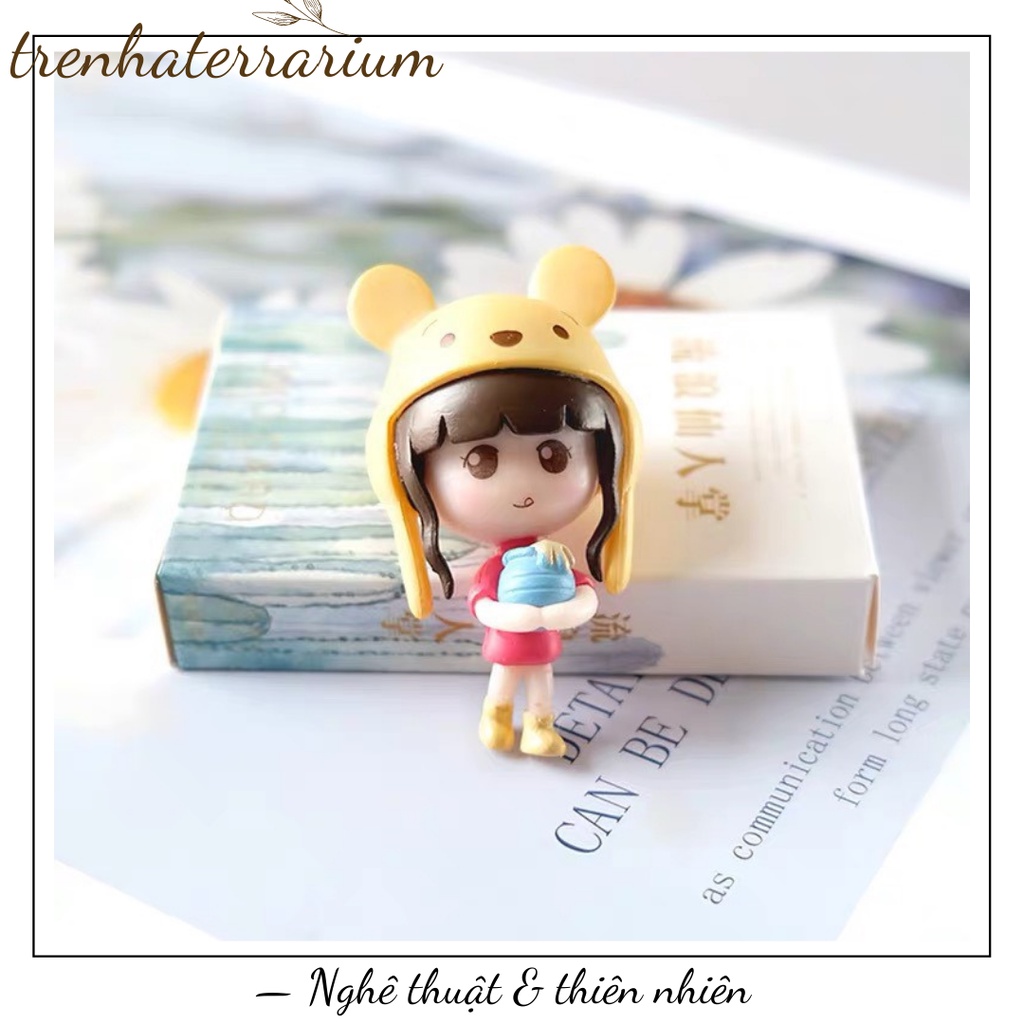 Tiểu cảnh cô gái chibi Terrarium đáng yêu