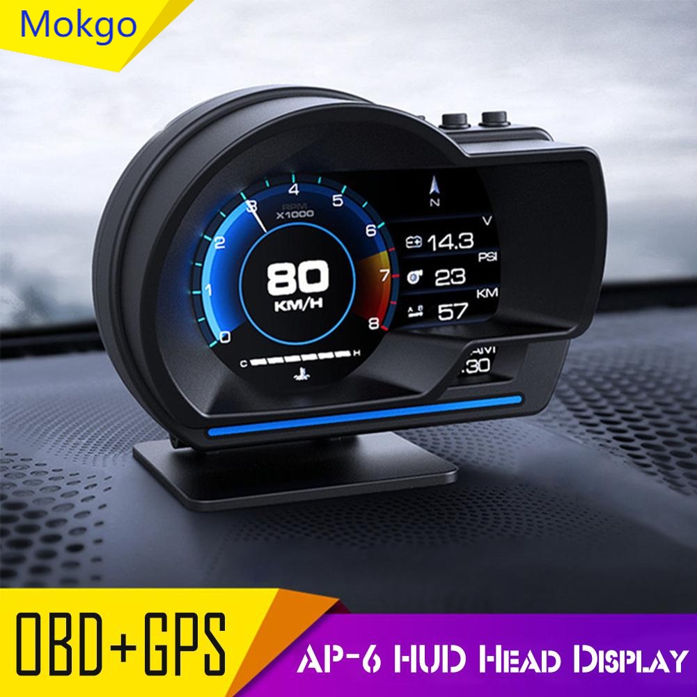 MG Universal Car HUD OBD + GPS Head Up Display Đồng hồ tốc độ Báo động Hệ thống cảnh báo ánh sáng xung quanh quá tốc độ