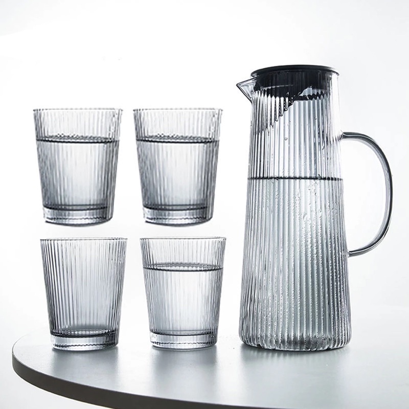Set 1 Bình 4 Cốc Thuỷ Tinh Borosilicate 2022