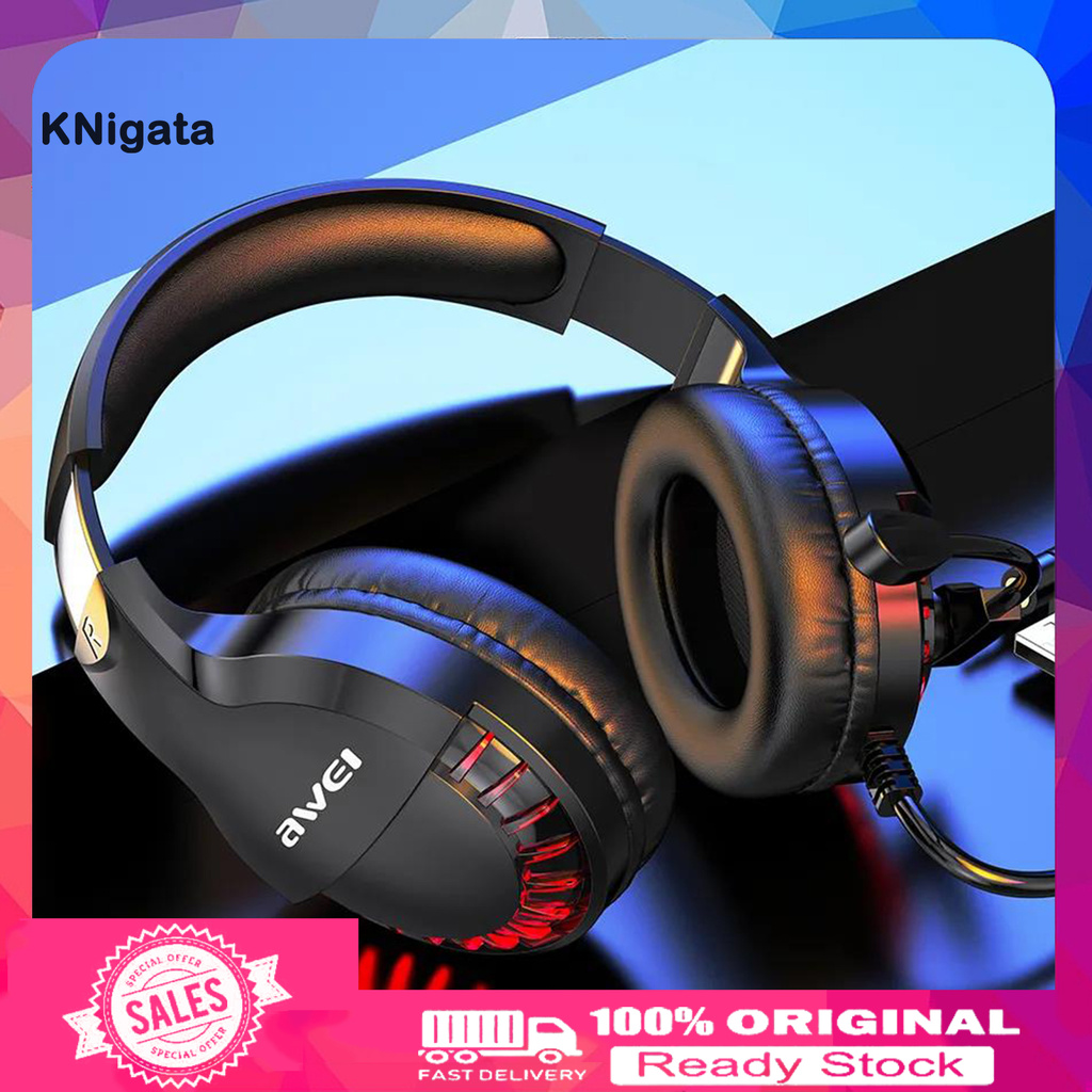 AWEI Tai Nghe Dạng Chụp Tai Jack 3.5mm Chuyên Dụng Cho Game Thủ | BigBuy360 - bigbuy360.vn